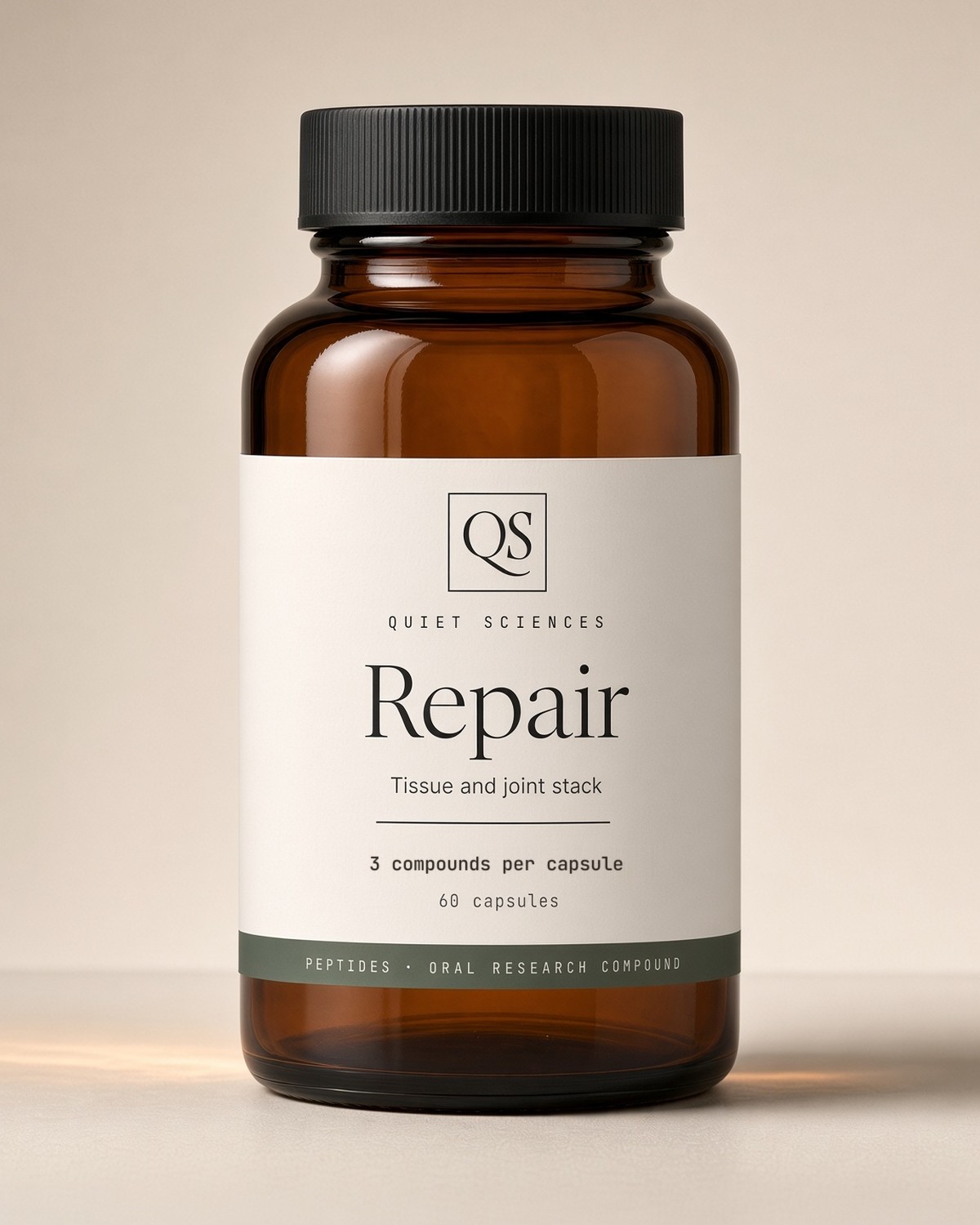Recovery amber glass bottle
